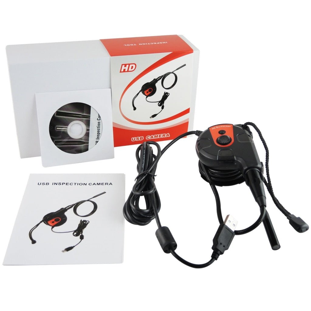 C0588AS C0588AS USB HD 8.5mm Camera Video Inspection 6 LED Light Borescope Tape Style Endoscope - Gain Express