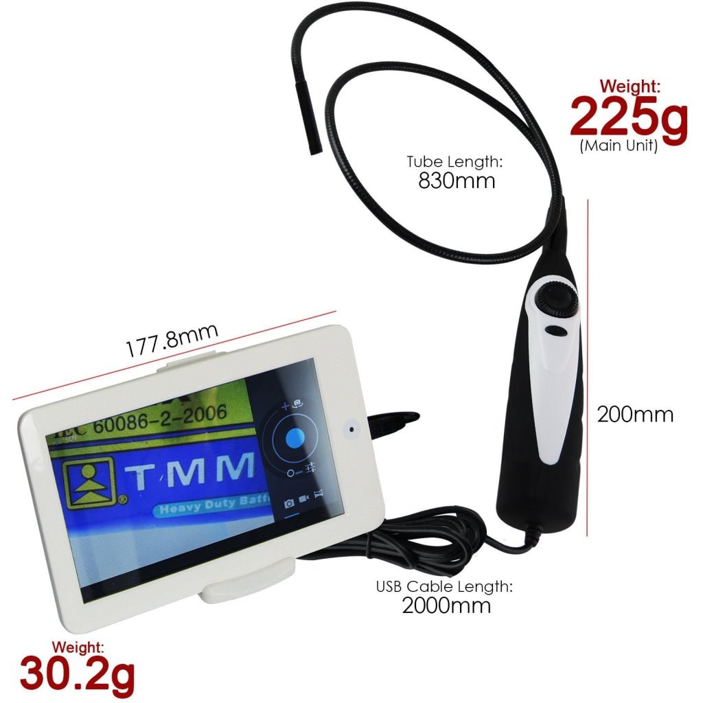 C0598AM C0598AM USB Handheld Endoscope 7mm Camera Head Video Inspection Borescope w/ 7
