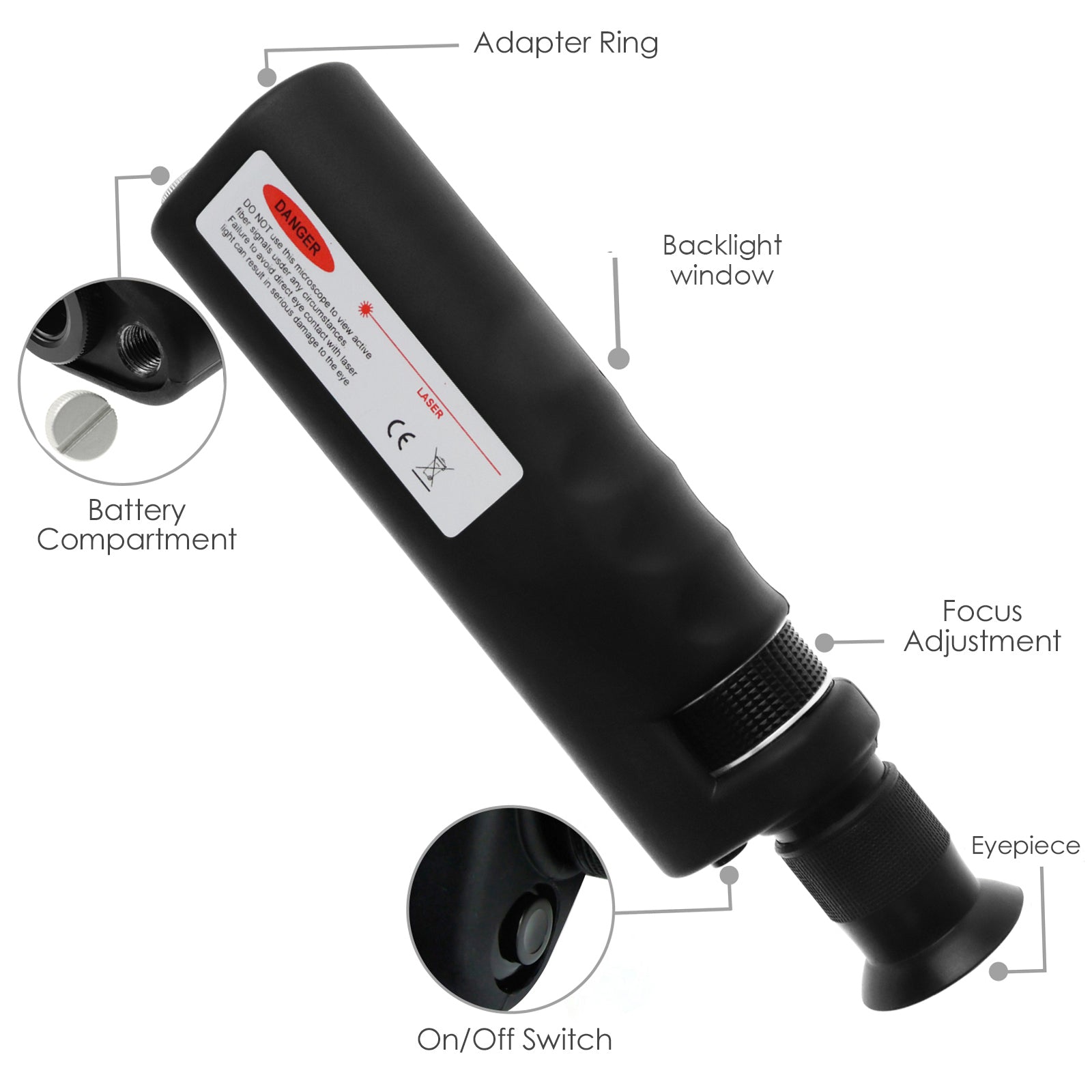 CL - 200 CL - 200 Handheld 200x Fiber Optical Microscope Inspection LED Illumination Scope CE Marking - Gain Express