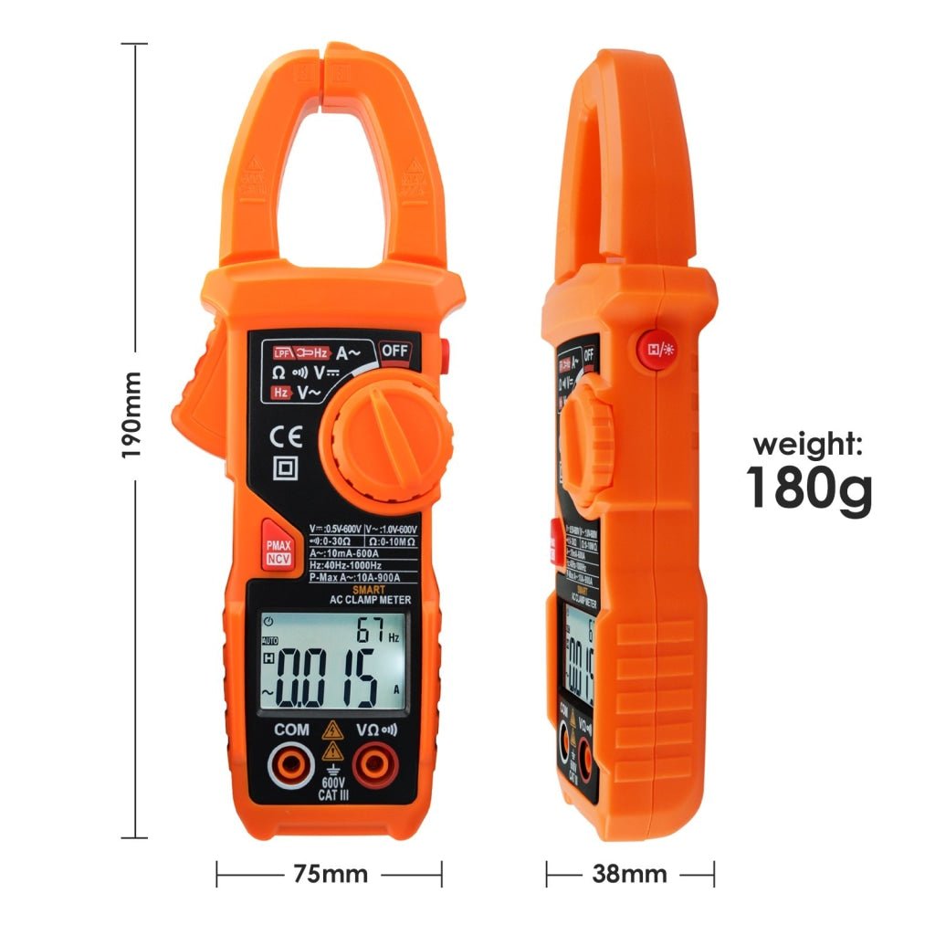 CLM - 221 CLM - 221 Smart Digital Clamp Meter Multimeter 6000 Counts Auto Scan Anti - burn Auto Range AC/DC Voltage ACA NCV Tester - Gain Express