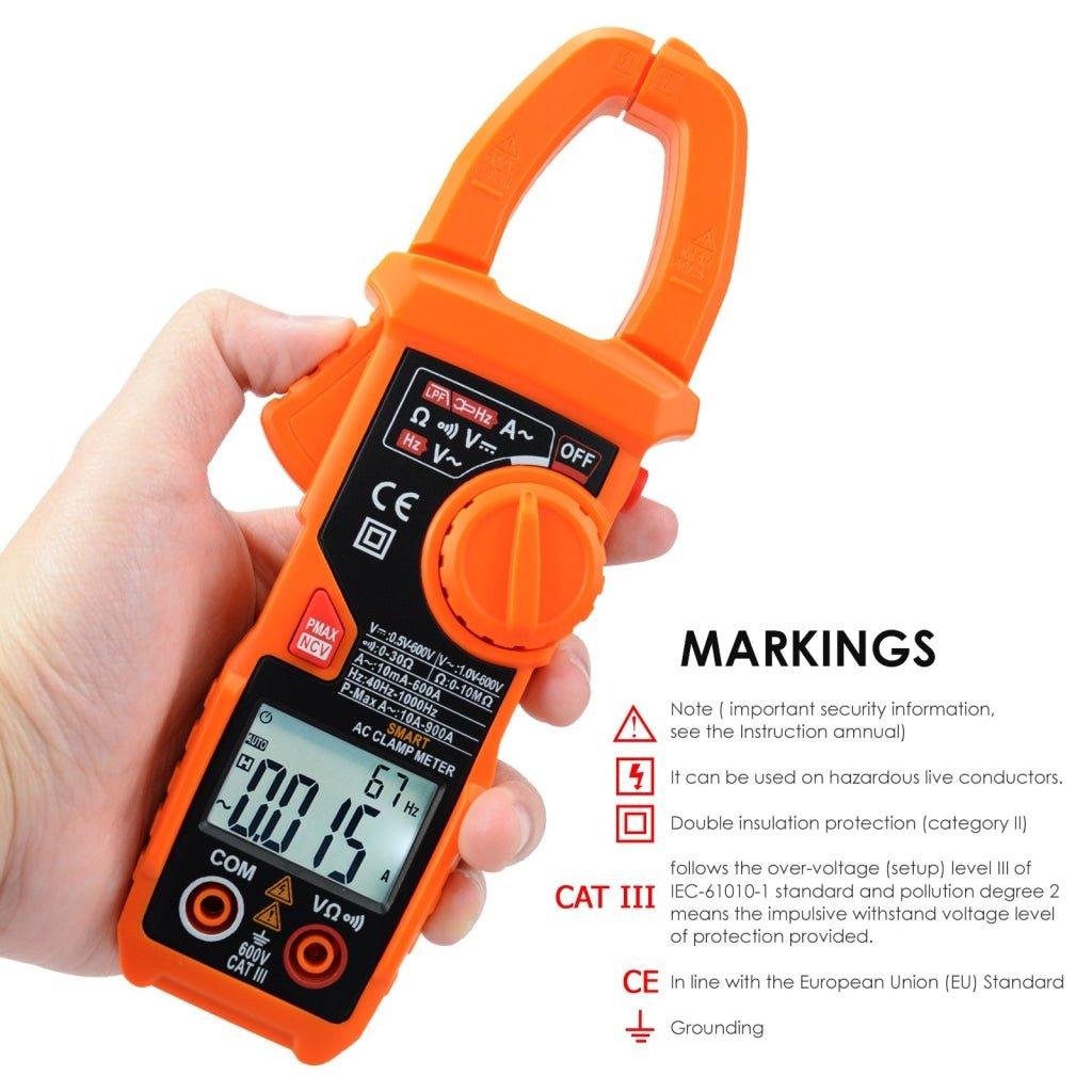 CLM - 221 CLM - 221 Smart Digital Clamp Meter Multimeter 6000 Counts Auto Scan Anti - burn Auto Range AC/DC Voltage ACA NCV Tester - Gain Express