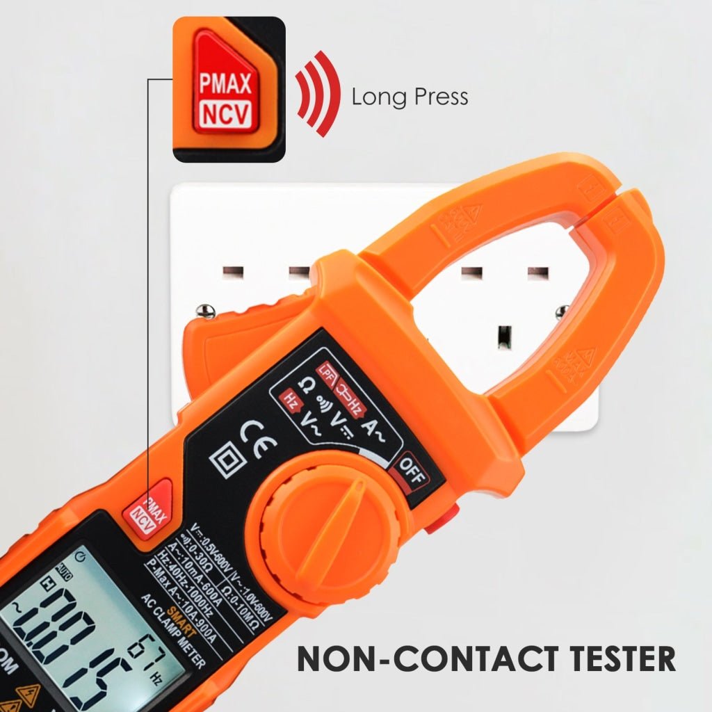 CLM - 221 CLM - 221 Smart Digital Clamp Meter Multimeter 6000 Counts Auto Scan Anti - burn Auto Range AC/DC Voltage ACA NCV Tester - Gain Express