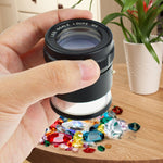 CLMG - 7173_LED CLMG - 7173_LED Magnifier Scale Loupe 10x Magnification 8 LED Light 20mm Scale Chart & 25mm Field of View - Gain Express