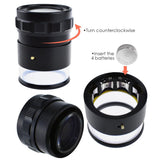 CLMG - 7173_LED CLMG - 7173_LED Magnifier Scale Loupe 10x Magnification 8 LED Light 20mm Scale Chart & 25mm Field of View - Gain Express