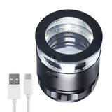 CLMG - 7173_LED+8 CLMG - 7173_LED Magnifier Scale Loupe 10x Magnification 8 LED Light 20mm Scale Chart & 25mm Field of View - Gain Express