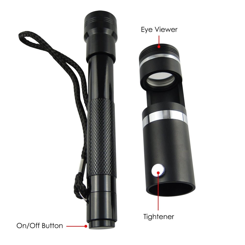 CLMG - 7201 CLMG - 7201 10x 18mm Handheld Darkfield Loupe, with LED Flashlight Jeweller Gem Inspection Tools - Gain Express