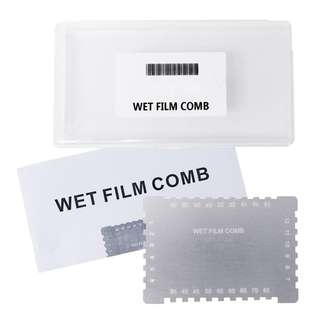 CM - 2000 CM - 2000 Wet Film Combs 25~2032µm Microns Micrometer / 1~80 Mil Dual Scale, Wet Paint Coating Thickness Step Notched Gauge, Rectangular Style - Gain Express