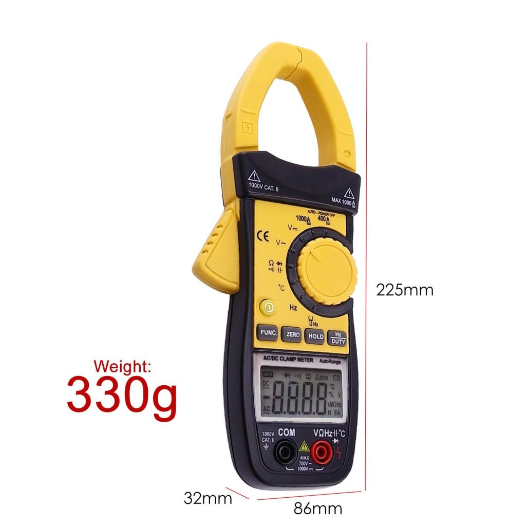 CM113 CM113 Digital AC/DC Clamp Meter Multimeter Thermometer Ohm Auto Range 3999 Counts Professional Tester - Gain Express