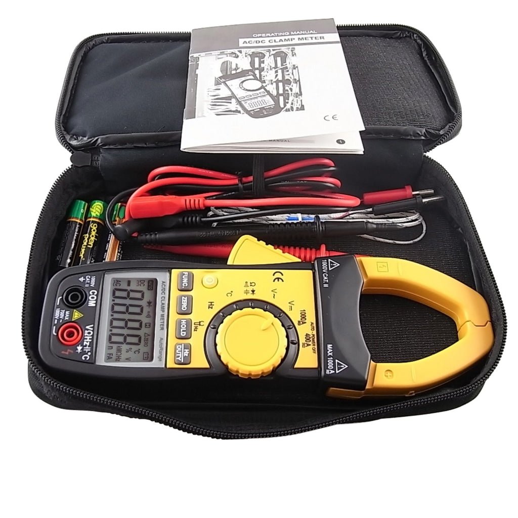 CM113 CM113 Digital AC/DC Clamp Meter Multimeter Thermometer Ohm Auto Range 3999 Counts Professional Tester - Gain Express