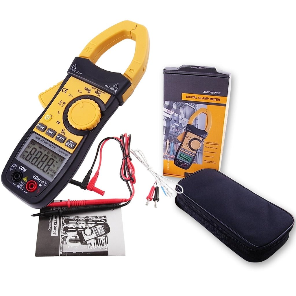CM113 CM113 Digital AC/DC Clamp Meter Multimeter Thermometer Ohm Auto Range 3999 Counts Professional Tester - Gain Express