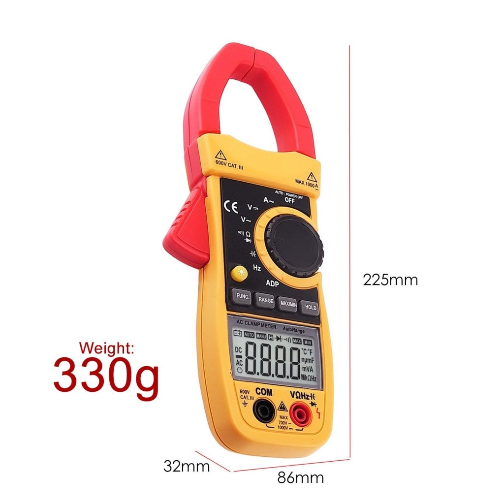 CM213 CM213 Digital AC Current Clamp Meter Multimeter Capacitance Ohm Auto / Manual Range Professional Tester - Gain Express