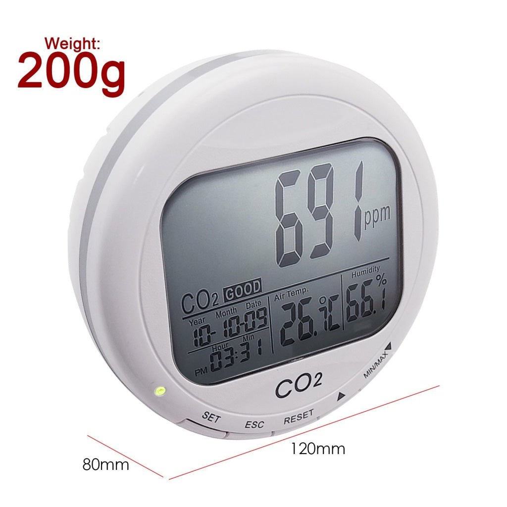 CO87 CO87 Desktop Indoor Air Quality Monitor Carbon Dioxide (CO2) Temperature Humidity %RH 0~2000ppm Range - Gain Express
