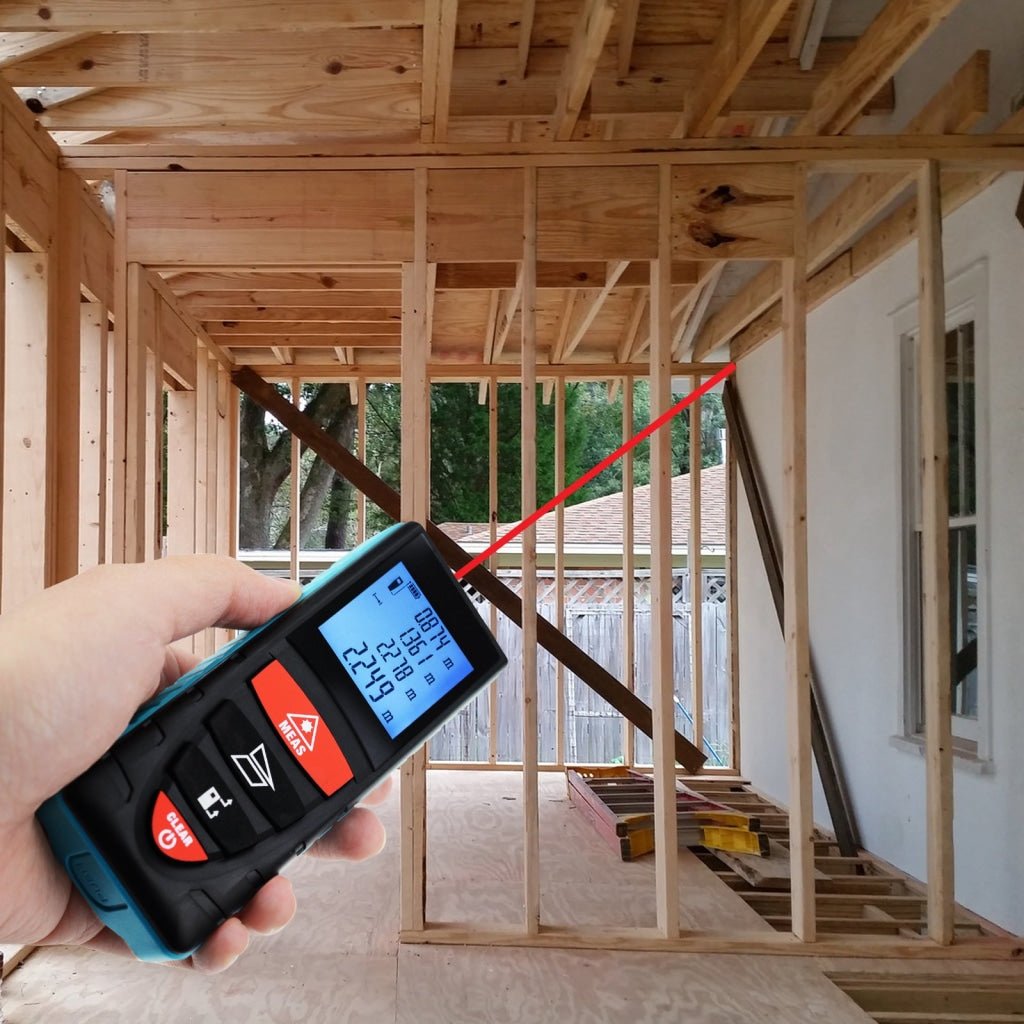 DIS-209 40M (131ft) Digital Laser Distance Meter Measuring Device D8 ...