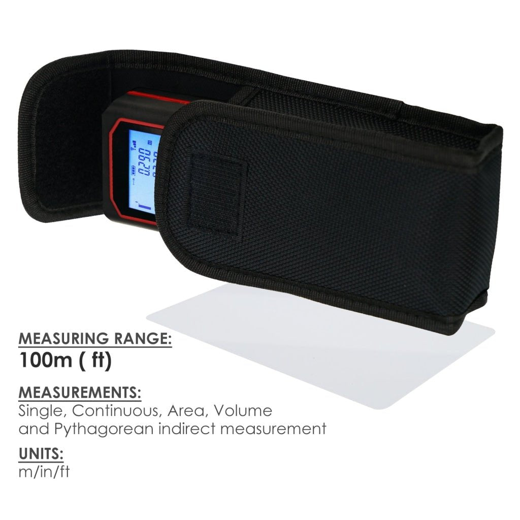 DIS - 62 DIS - 62 Digital Laser Distance Meter 100m(328ft) Handheld Range Finder Area & Volume Measuring Tools Meter Tester with Backlight and Spirit Bubble Level, ±1mm accuracy - Gain Express