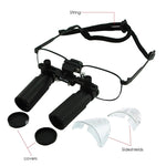 DL - 060 DL - 060 6.0x Magnification Dental Loupes, Prismatic Keplerian Style Titanium Frame, Dental Surgical Medical Binocular 45mm Field of View + 25mm Depth of Field + 420mm Working Distance, Flip - Up Flexible Optical Glass Loupe Dentistry - Gain Express