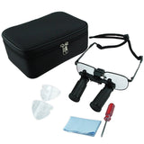 DL - 060 DL - 060 6.0x Magnification Dental Loupes, Prismatic Keplerian Style Titanium Frame, Dental Surgical Medical Binocular 45mm Field of View + 25mm Depth of Field + 420mm Working Distance, Flip - Up Flexible Optical Glass Loupe Dentistry - Gain Express
