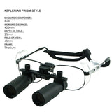 DL - 060 DL - 060 6.0x Magnification Dental Loupes, Prismatic Keplerian Style Titanium Frame, Dental Surgical Medical Binocular 45mm Field of View + 25mm Depth of Field + 420mm Working Distance, Flip - Up Flexible Optical Glass Loupe Dentistry - Gain Express