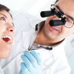 DL - 060 DL - 060 6.0x Magnification Dental Loupes, Prismatic Keplerian Style Titanium Frame, Dental Surgical Medical Binocular 45mm Field of View + 25mm Depth of Field + 420mm Working Distance, Flip - Up Flexible Optical Glass Loupe Dentistry - Gain Express