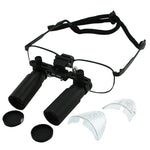 DL - 060 DL - 060 6.0x Magnification Dental Loupes, Prismatic Keplerian Style Titanium Frame, Dental Surgical Medical Binocular 45mm Field of View + 25mm Depth of Field + 420mm Working Distance, Flip - Up Flexible Optical Glass Loupe Dentistry - Gain Express