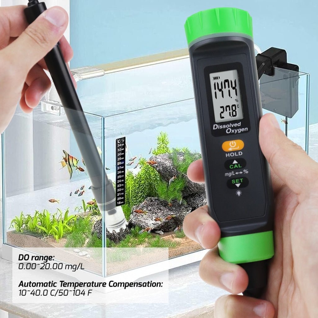 DOM - 383 DOM - 383 Digital Rechargeable DO Meter Dissolved Oxygen Tester with Floating Probe Long Cable Electrode, ATC - Gain Express