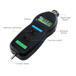 DT - 2236C DT - 2236C 2in1 Digital Contact and Non - Contact Tachometer Laser / Photo m/min RPM Auto Ranging - Gain Express