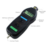 DT - 2236C DT - 2236C 2in1 Digital Contact and Non - Contact Tachometer Laser / Photo m/min RPM Auto Ranging - Gain Express