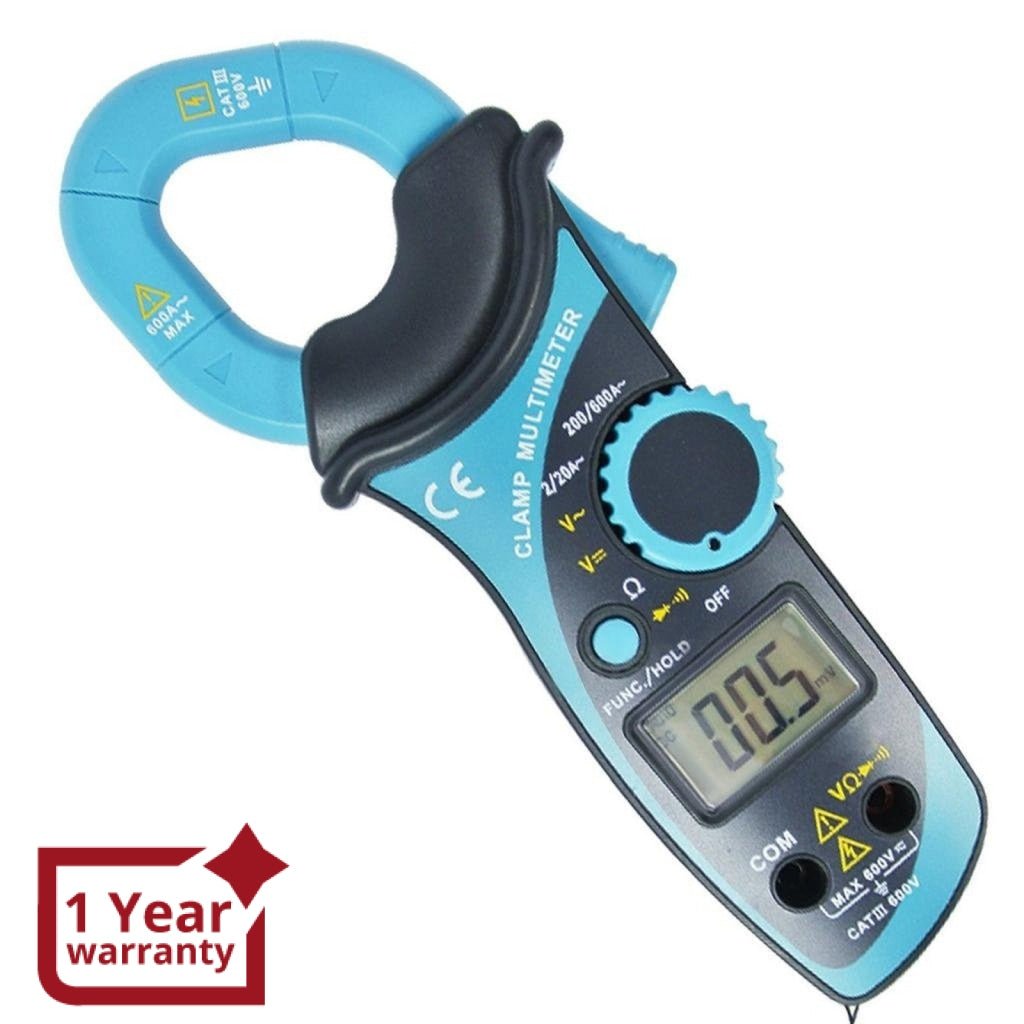 E04-007 Digital Auto Range Clamp Multimeter AC DC Voltage Current ...