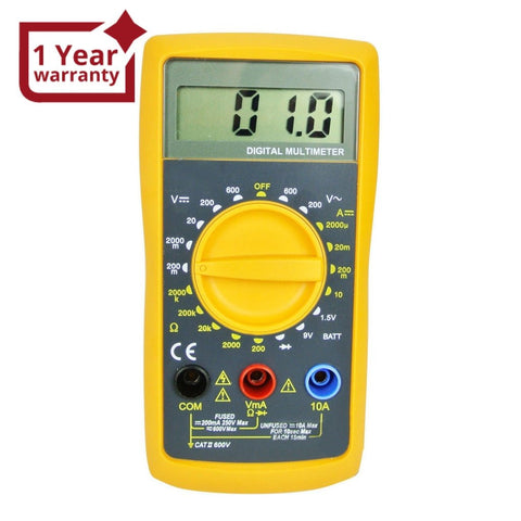 E04 - 009 E04 - 009 Digital Multimeter 1999 Counts ACV DCV DC Current Diode Battery Tester Meter LCD Display CE Marking - Gain Express
