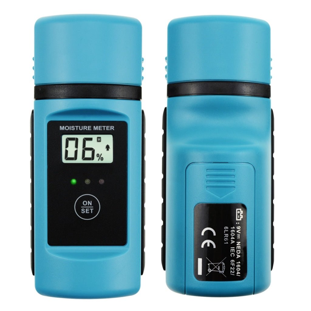 E04 - 015 E04 - 015 Digital Wood & Building Material Moisture Meter Tester w/ LED Indicator, Sawn Timber Cardboard Paper Mortar Concrete Plaster Environment Temperature, for Woodworking Woodworker Handcrafter - Gain Express