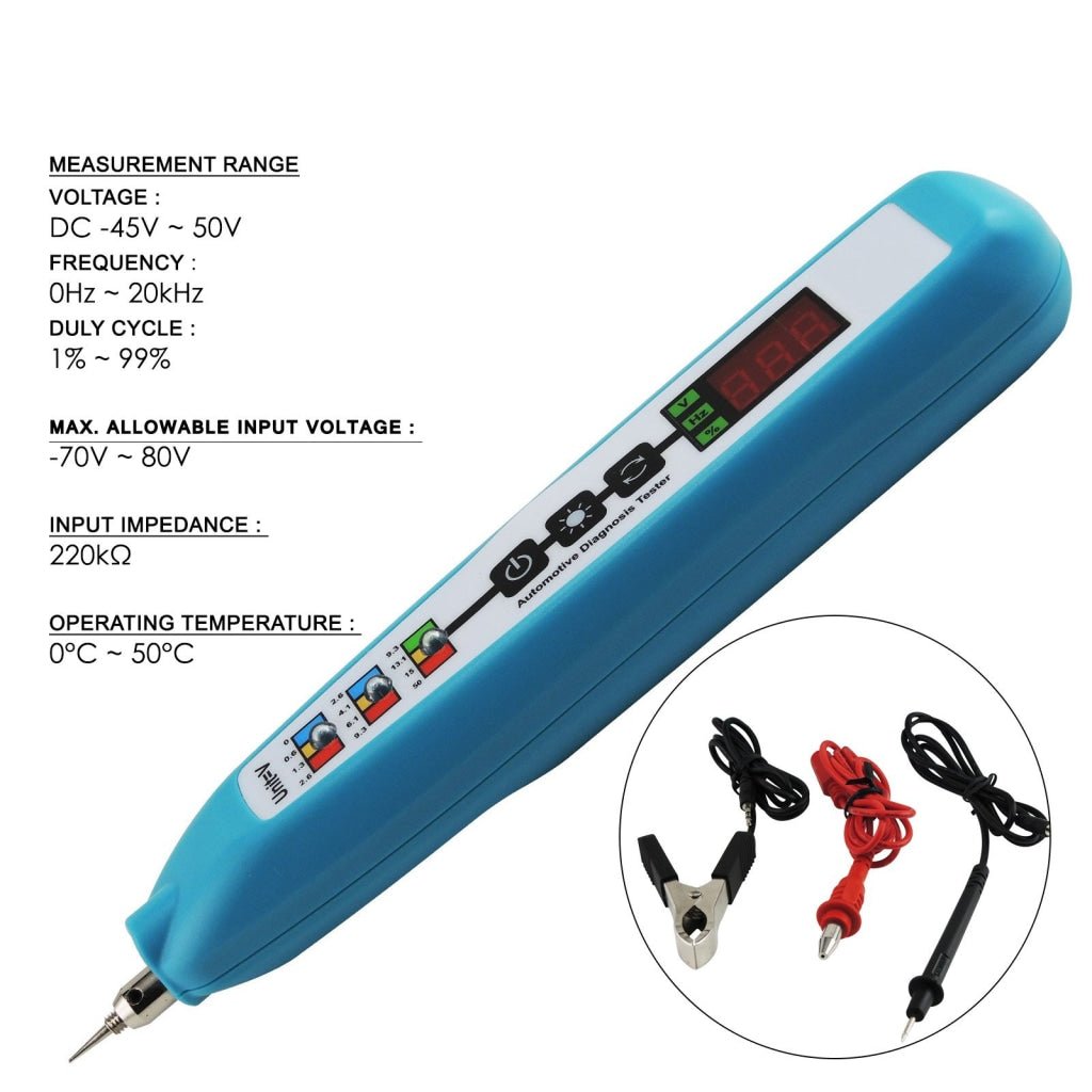 E04 - 028 E04 - 028 Automotive Diagnosis Tester Measure DC Voltage Frequency & Duty Cycle LED Indicator CE Marking - Gain Express