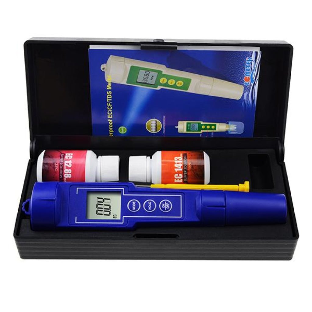 EC - 1385 EC - 1385 3 - in - 1 Digital EC / CF / TDS Meter Combo Water Quality Tester IP65 Waterproof Conductivity with ATC Aquarium, Hydroponic, Laboratories, Environmental Monitoring Test Tool Kit - Gain Express