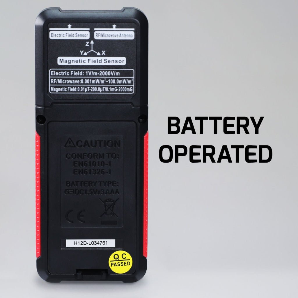 EMF Meter 3in1 Digital – Misst Elektrosmog, WiFi & Magnetfelder | Mit Alarm Für Haushalt & Geisterjagd