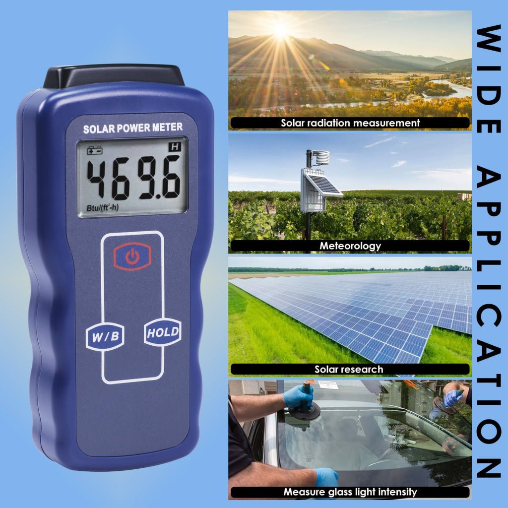 EMF-427 Solar Power Meter Sun Light Radiation Testing for Solar Energy ...