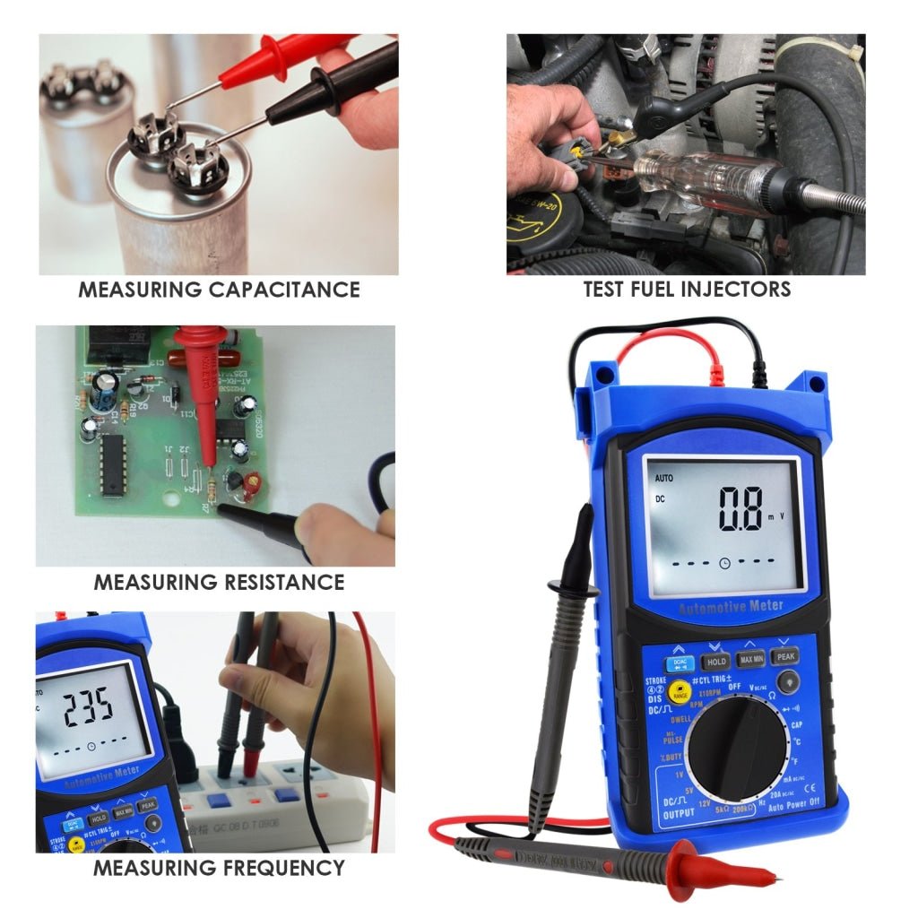 Digital Engine Instruments ENG-215 Digital Engine Analyzer Automotive Multimeter 6000 Counts - DC ...