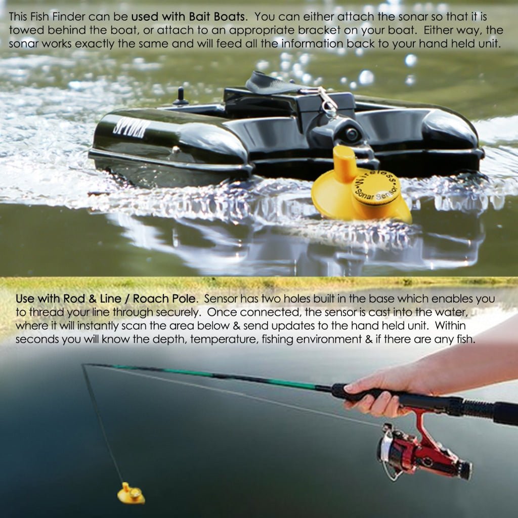 FF-1108-1CW Lucky Wireless Fish Finder 2~147ft Colored LCD