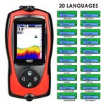 FF - 1108 - 1CWLA FF - 1108 - 1CWLA Lucky Wireless Fish Finder with Fish Attractive Light Lamp & Color LCD, Portable Rechargeable Fishfinder Locator, 45M Depth 60M Sonar Sensor Transducer Range for Boats Kayak Ice Night Fishing - Gain Express