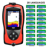 FF - 1108 - 1CWLA FF - 1108 - 1CWLA Lucky Wireless Fish Finder with Fish Attractive Light Lamp & Color LCD, Portable Rechargeable Fishfinder Locator, 45M Depth 60M Sonar Sensor Transducer Range for Boats Kayak Ice Night Fishing - Gain Express