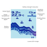 FF - 168D FF - 168D LUCKY Portable Fish Finder 100m (328ft) Depth Range Fishfinder Detector Zoom Depth Fish Alarm Ocean Sea Lake River Fishing - Gain Express