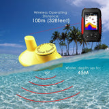 FF - 168LIC FF - 168LIC LUCKY 2 - in - 1 Wired & Wireless Color Fish Finder Fishfinder Fishing Locator, 100m / 45m Depth Range Transducer Sonar Sensor, Portable & Rechargeable - Gain Express