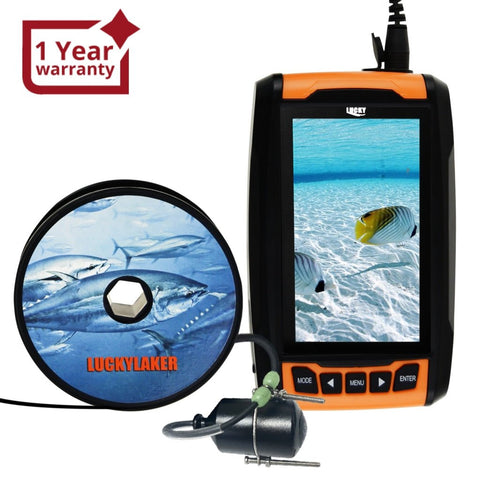 FF - 180PR FF - 180PR LUCKY Underwater Camera Fish Locator Finder 120° Wide Angle 20M Cable Length 4 IR LED 4.3" Display Video Photo Capture Rechargeable - Gain Express