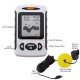 FF - 718 FF - 718 Lucky Wired Water Resistant (100m/ 328ft depth) Professional Fish Finder with Alarm Sonar Frequency 200kHz Transducer removable adapter with 180° adjustable Angle for Ocean, River, Lake and even on Icy Water for Ice Fishing - Gain Express