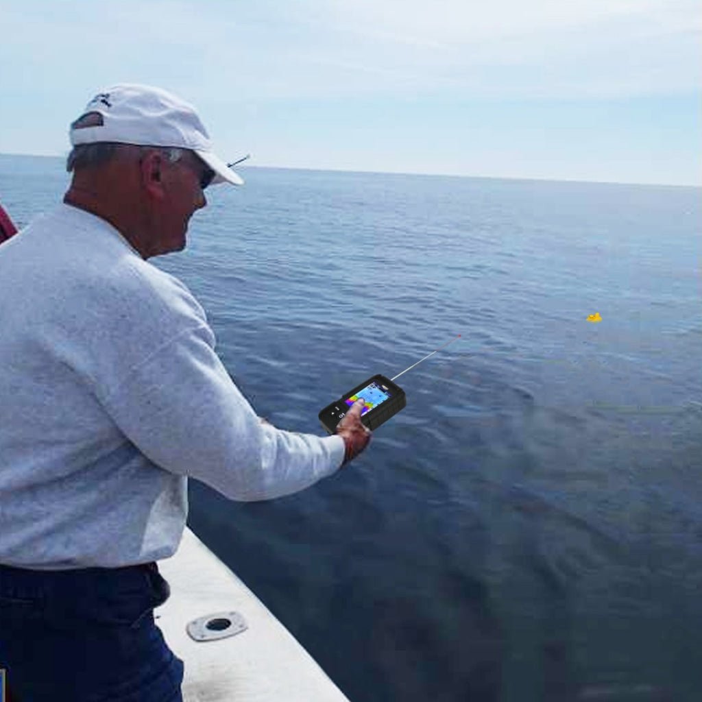 FF - 718LIC - W FF - 718LIC - W Lucky Rechargeable Colored LCD Fish Finder Locator Detector with 100m (328ft) Wireless Sonar Sensor & 45M (145ft) Depth Coverage, Fish & Depth Alarm, Water Temperature °C or °F. Waterproof Main Unit & Sensor - Gain Express