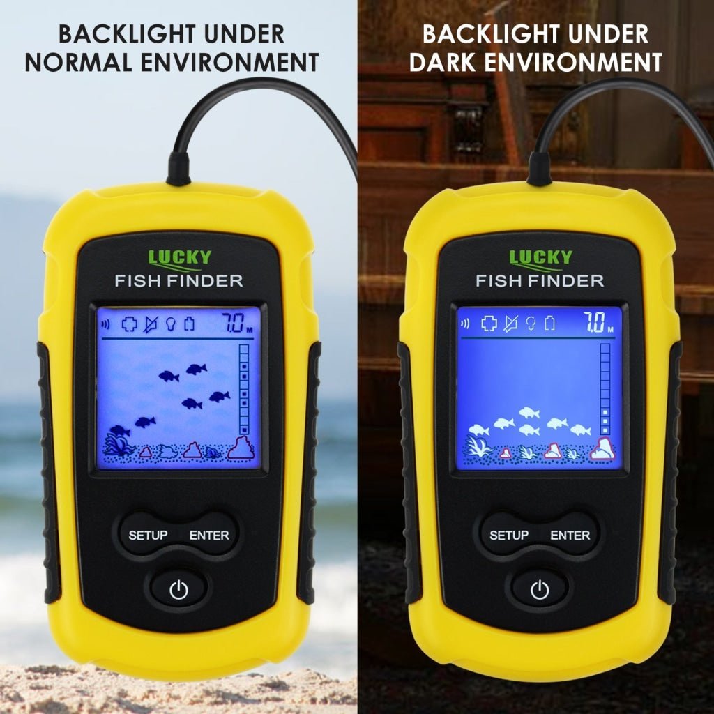FFC-1108-1 Lucky Portable Fish Finder Sonar, TN/ Anti-UV LCD