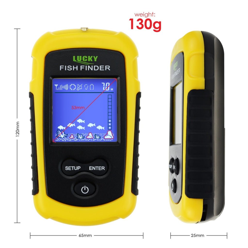 FFCW - 1108 - 1 Lucky FFCW - 1108 - 1 Wireless Fish Finder Sonar, TN/ Anti - UV LCD Display Fishfinder Backlight for Night Fishing, Turbid Water Reservoir Sea River lake Boat Kayak Ice - Gain Express
