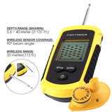 FFW - 1108 - 1 FFW - 1108 - 1 LUCKY Dot Matrix Wireless Sonar Sensor Fish Finder with Audible Fish Alarm & Backlight, Depth Sounder 45m (147ft) for fresh and salt water, ocean, river, lake, sea, ice icy water, Fish Locator, Bottom Contour Weed Detector - Gain Express