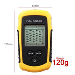 FFW - 1108 - 1 FFW - 1108 - 1 LUCKY Dot Matrix Wireless Sonar Sensor Fish Finder with Audible Fish Alarm & Backlight, Depth Sounder 45m (147ft) for fresh and salt water, ocean, river, lake, sea, ice icy water, Fish Locator, Bottom Contour Weed Detector - Gain Express