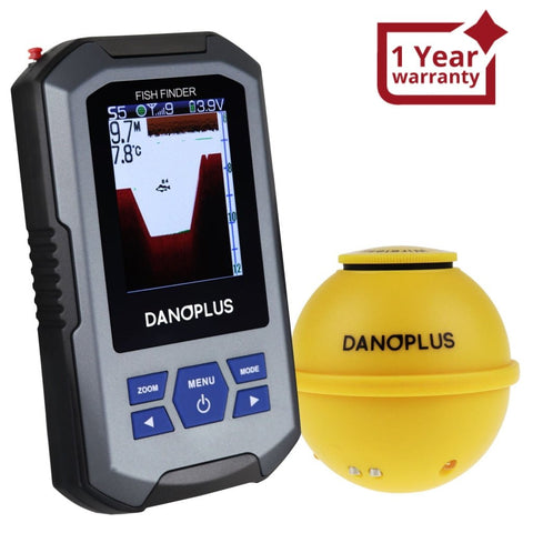 FFW - 335_EU FFW - 335 Fish Finder Wireless Sonar Sensor 125kHz Frequency 45 Meters / 147 Feet Depth Alarm Function and Large LCD Display - Gain Express