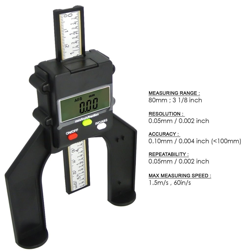 G0181105 - 80 G0181105 - 80 Digital Self Standing Depth Gauge w/ Magnetic Feet 80mm - Gain Express