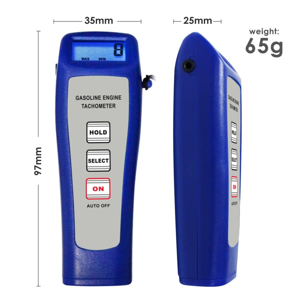GED - 2600P GED - 2600P Digital Gasoline Engine Non Contact Tachometer 50.0~9,999 r/min Rotate Speed Tester Meter for Motor Machine Fan Chemical Fiber Automobile Airplane Steamer - Gain Express
