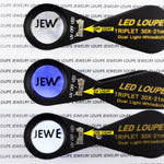 GEM - 249 GEM - 249 30x Magnification Jewelry Gem Loupe with UV & 6 LED Light, 21mm Optical Glass Triplet Magnifiers Lens Portable Handheld Magnifying Tool Jeweller Stamp & Coin Collectors Foldaway And Black Frame Design Metal Body - Gain Express